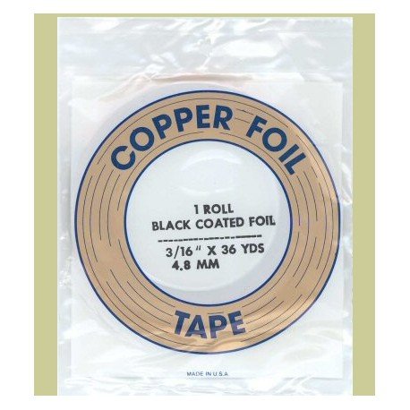 Copper foil 3/16" black, 4.8mm